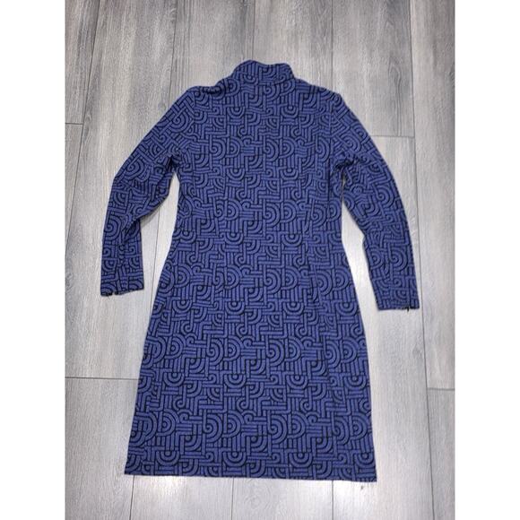 J.McLaughlin NWOT Bedford Purple Geometric Link Quarter Zip Dress Medium A004259 - Picture 10 of 11